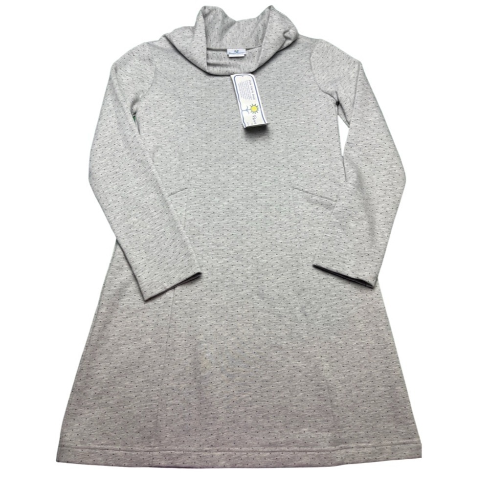 NWT Florence Eiseman Polka Dot Sweatshirt Dress w/ Pockets Size 14